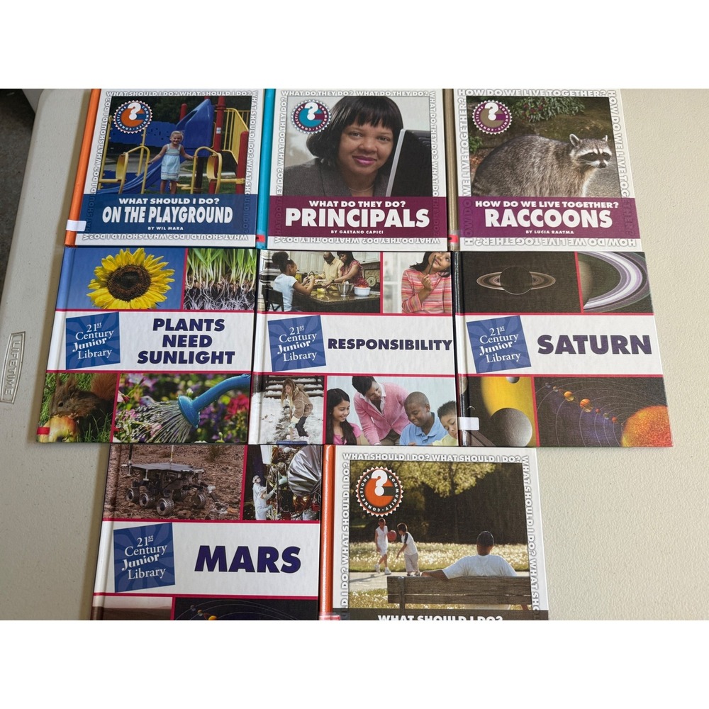 Lot 8 21st Century Junior Library Kids Books Space‎ Nature Social Hardcover